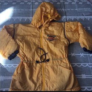 Vintage Oshkosh Fleece Lined Yellow Sunshine Navy Jacket